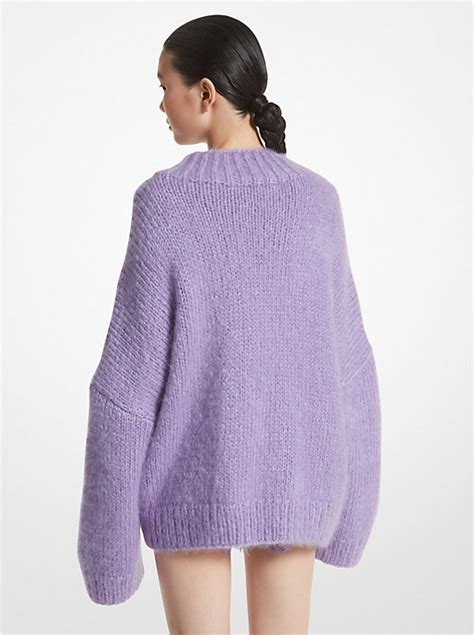 michael kors cardigan mohair silk blush|Michael Kors Cardigans for Women .